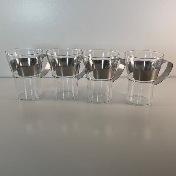 Bodum ASSAM Coffee Glass Set (Metal Handle, 12 oz) - Pack of 4 - Picture 3 of 10